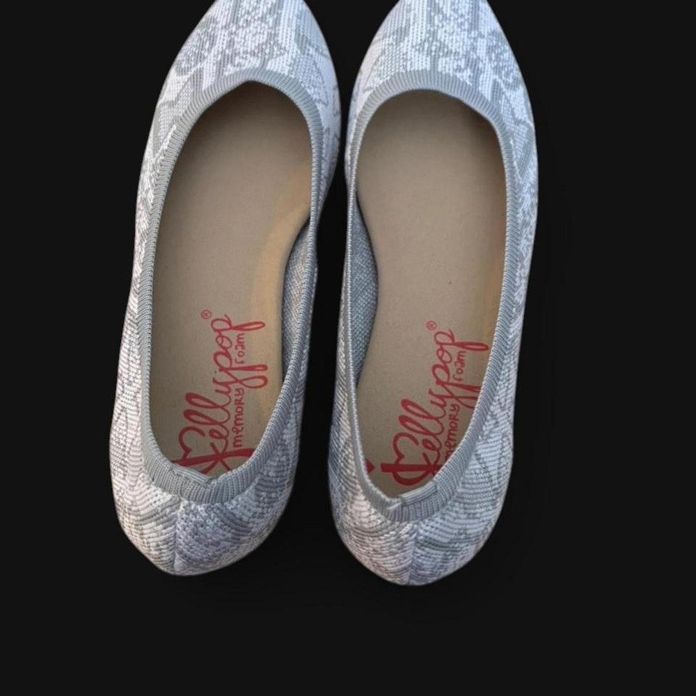 Jellypop Champs Snakeskin Print Ballet Flats Memory Foam Women's Size 8